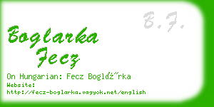 boglarka fecz business card
